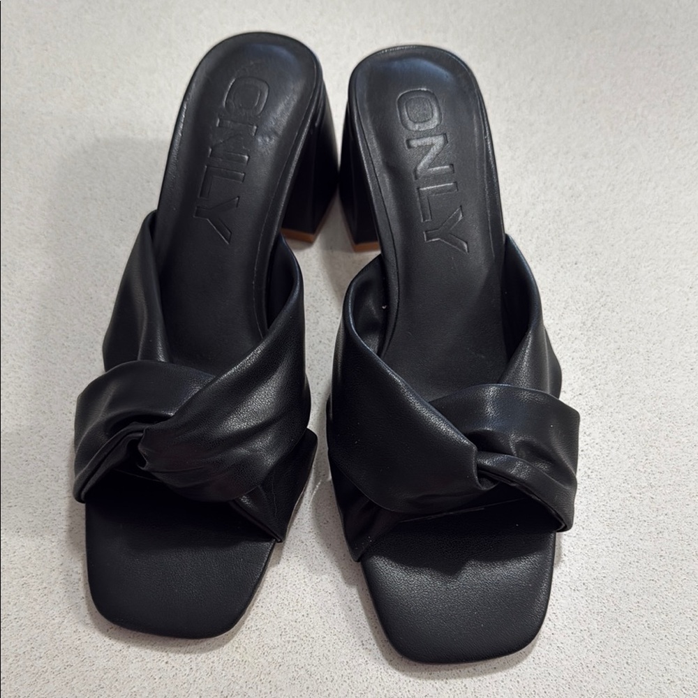 New Only Black Heels Elegant Shoes